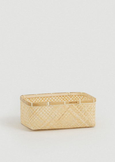 Medium-small Muko basket showing its low profile and gently rounded corners.