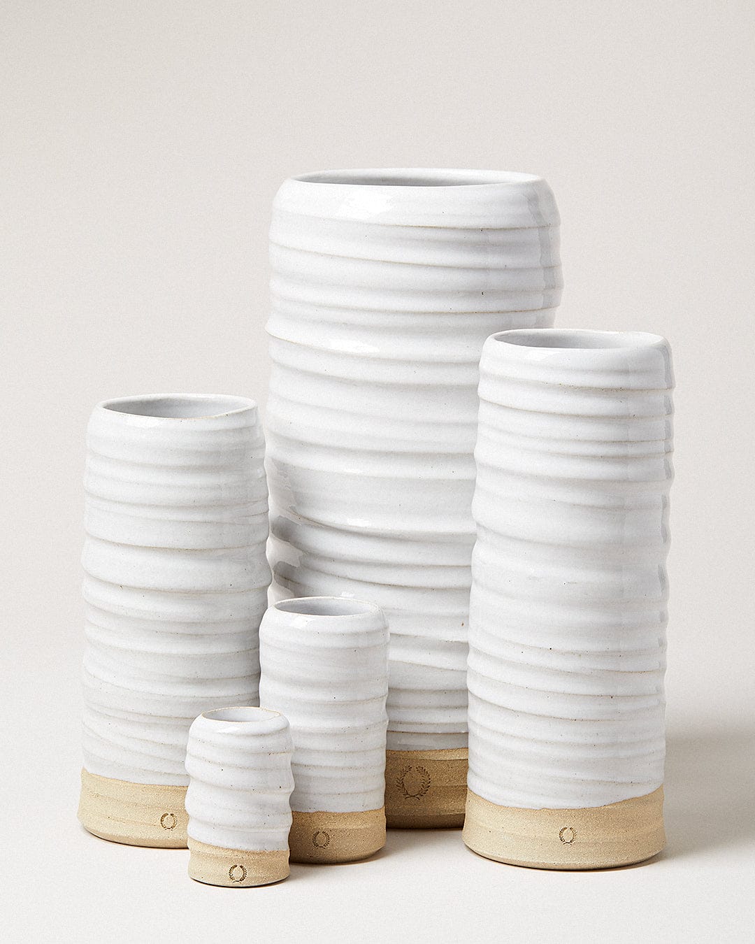 Trunk Vases by FarmHouse Pottery in a timeless Japandi-inspired home