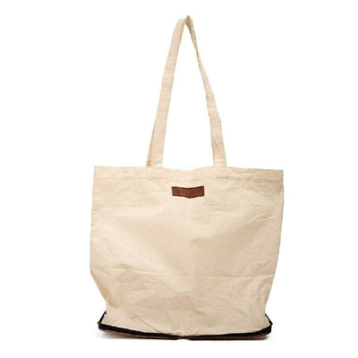Rattan & Canvas Compact Eco Tote Bag