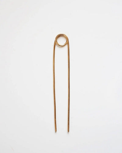 Loop Brass Hair Pin 4"