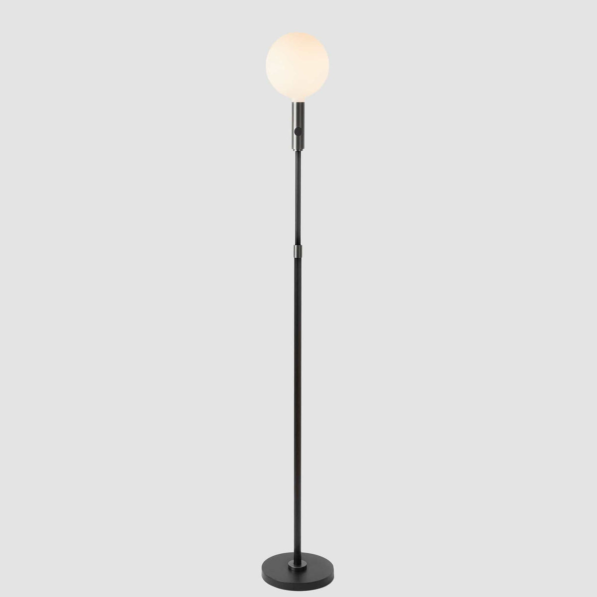 Poise Adjustable Floor Lamp in Graphite + Sphere V