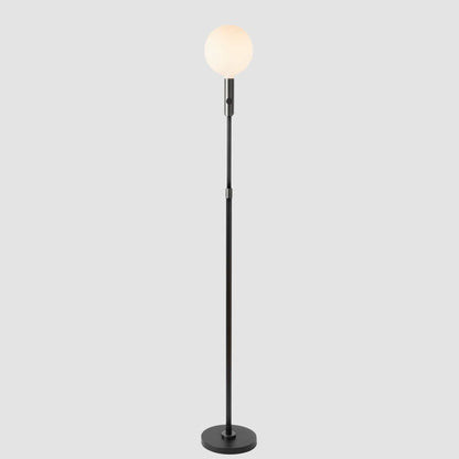 Poise Adjustable Floor Lamp in Graphite + Sphere V