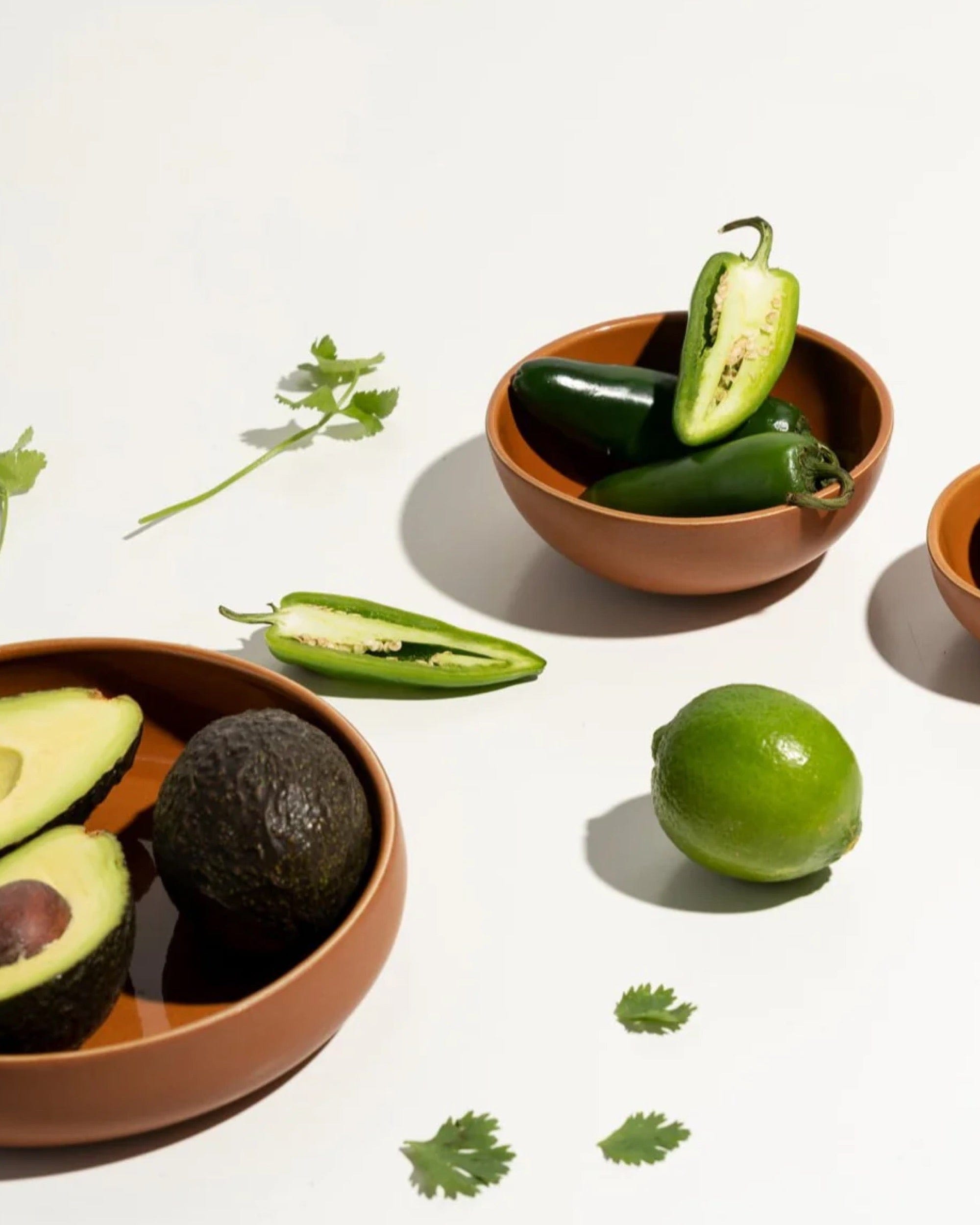 Japandi Tableware Condiment Bowl - 6 Oz, Set of 4 with food