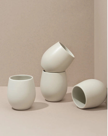 Japandi Tableware Coffee Cup, 10 Oz - Set of 4