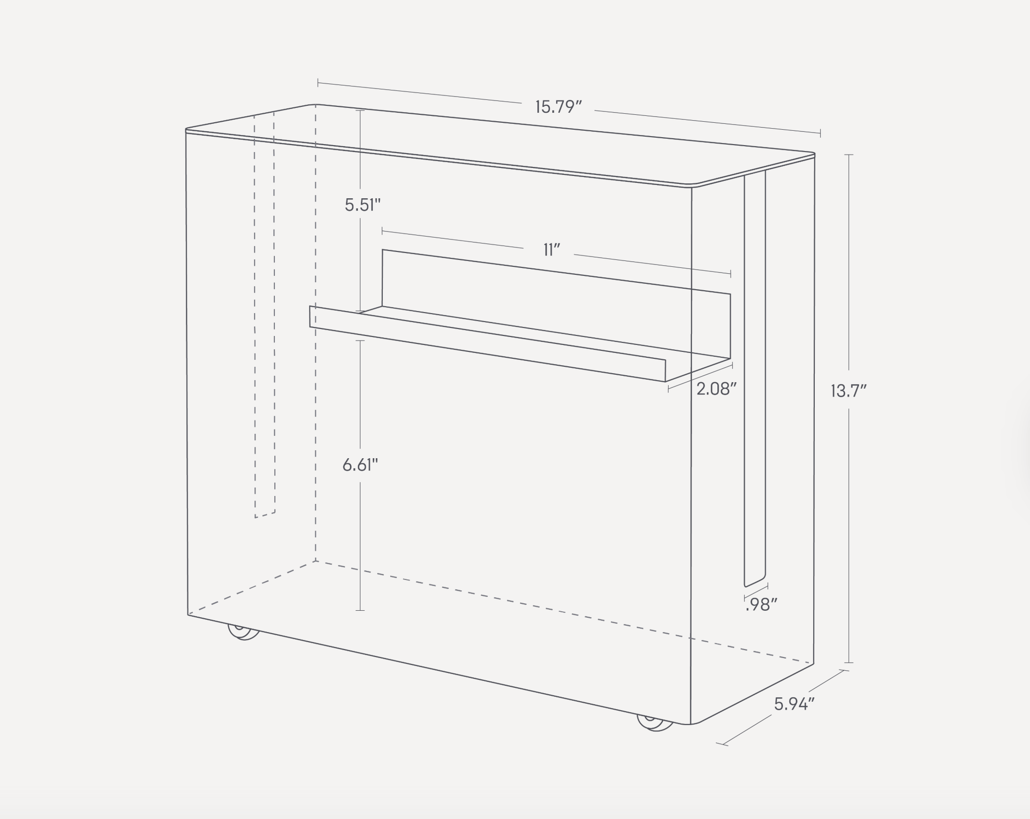Rolling Cable Management Box - Steel