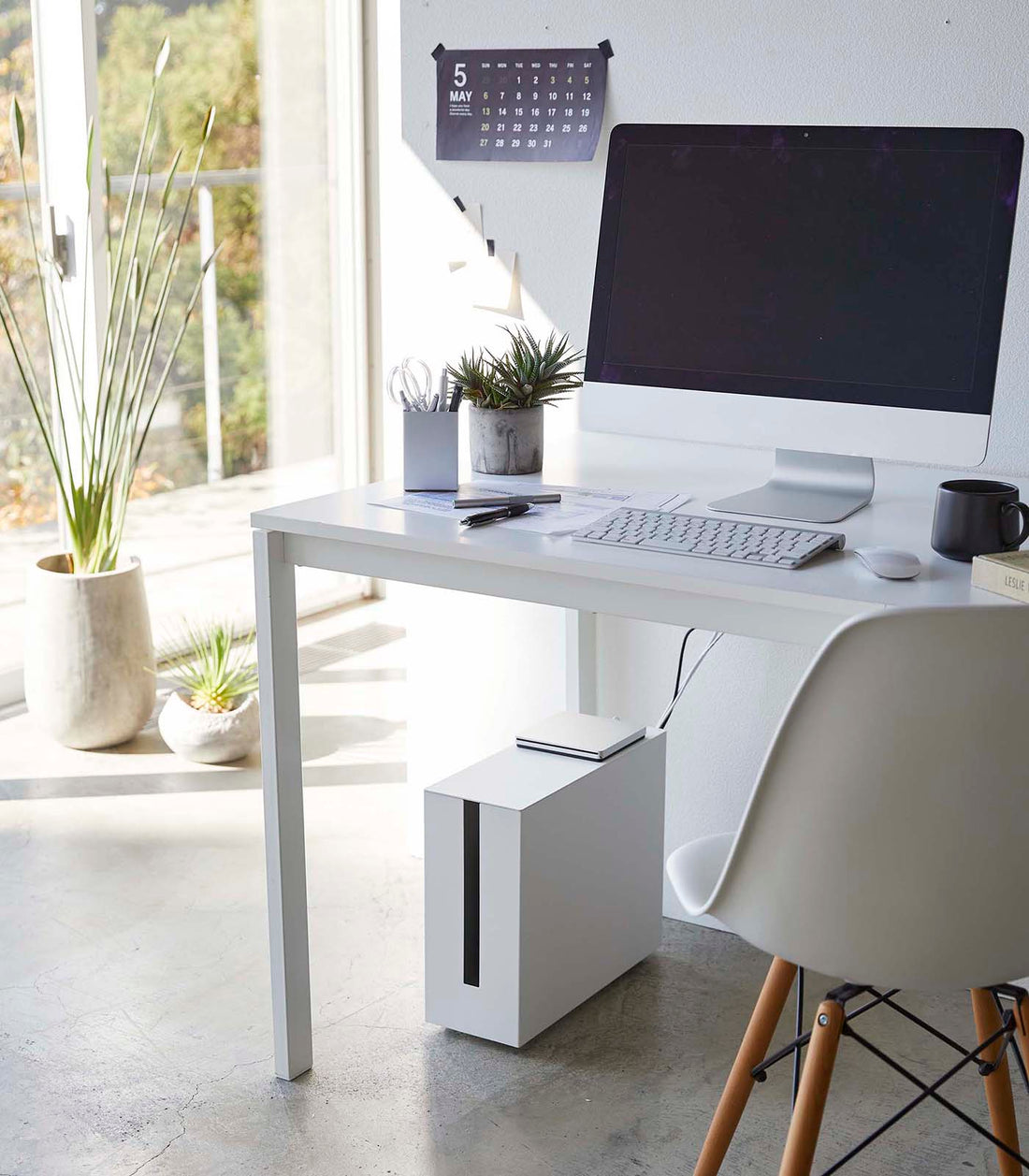 Rolling Cable Management Box - Steel Under Desk