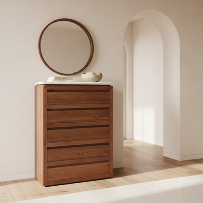 Sofita 5 Drawer Chest - Mocha