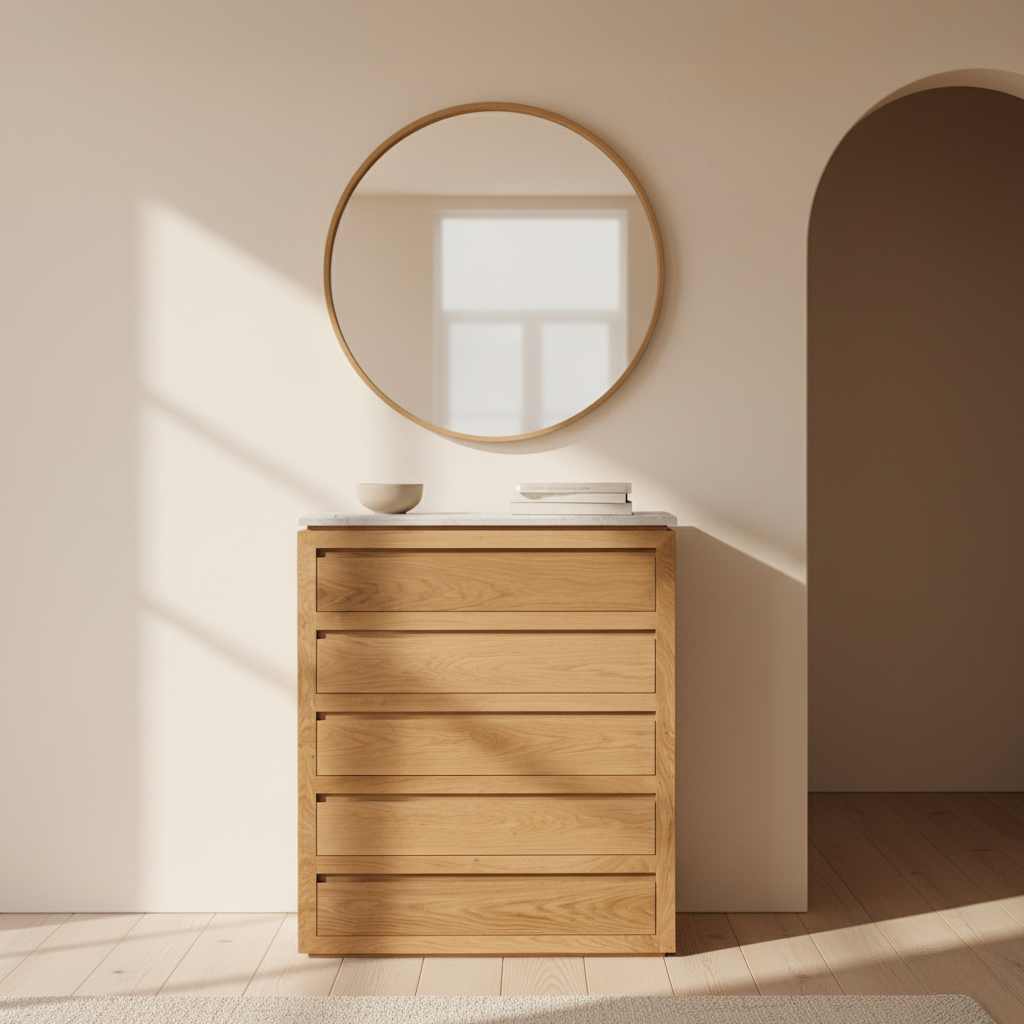 Sofita 5 Drawer Chest - White Oak