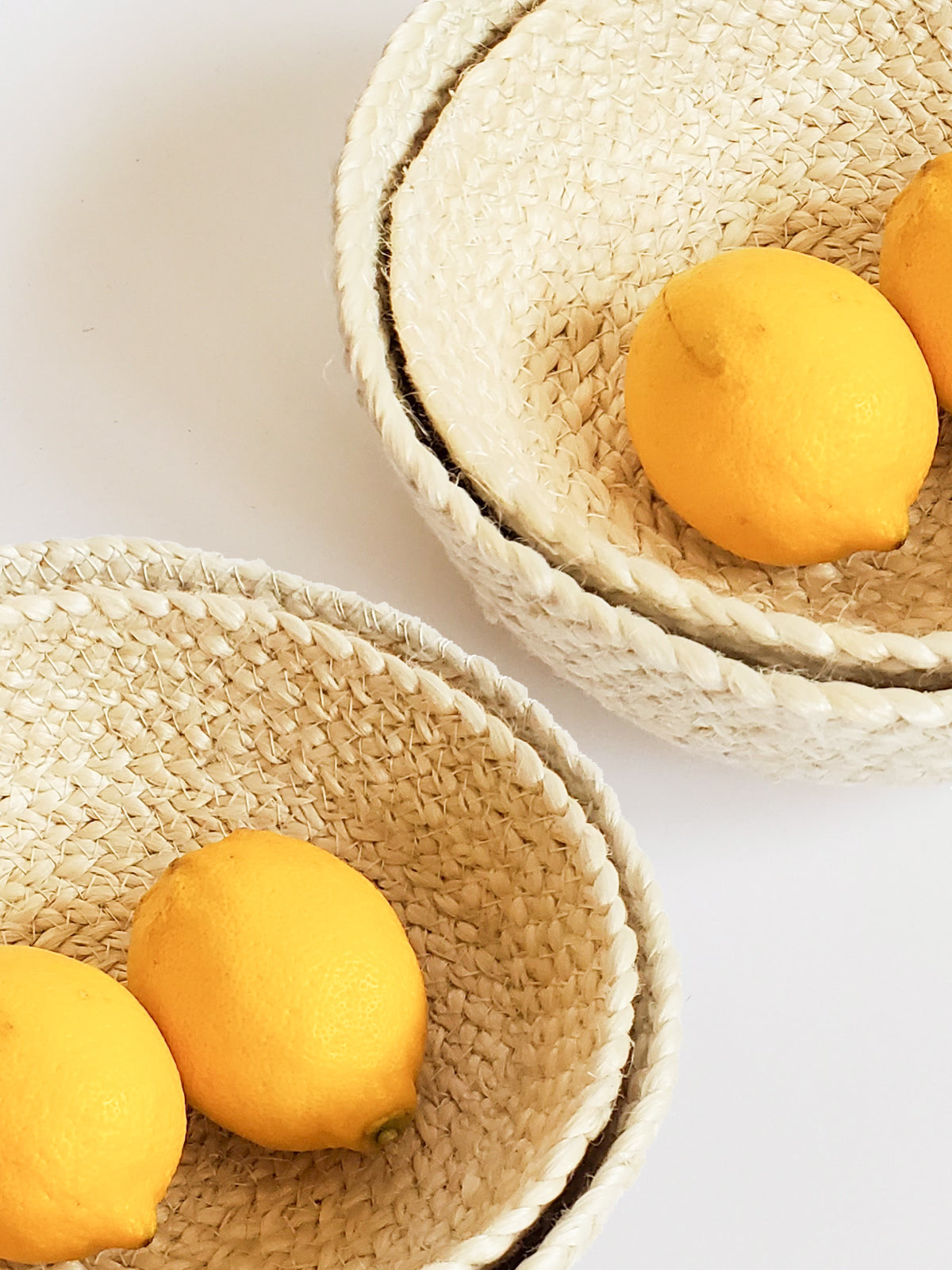 Korissa Kata Candy Bowl nested with lemons, close-up angle