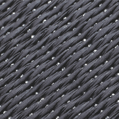 Saien-Sparkle BLACK INK Japandi Tatami Mat Super Closeup