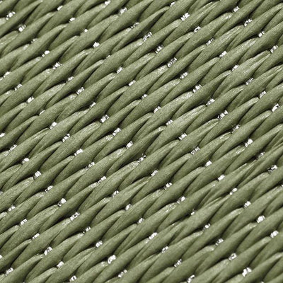 A Saien-Sparkle SILVER GREEN Tatami Mat Closeup Weave