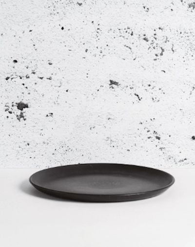 Japandi Tableware Dinner Plate - Matte Black, Set of 4
