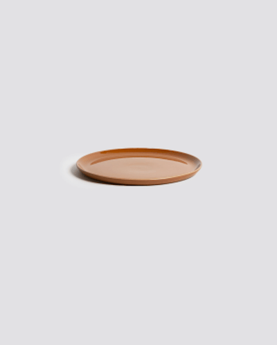 Gharyan Stoneware Japandi Tableware Side Plate, Terracotta, side profile view