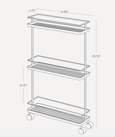 Rolling Cart (26" H)  - Steel