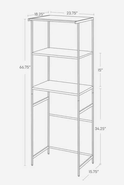 Storage Rack - 67-Inch (Fridge) (67" H)  - Steel