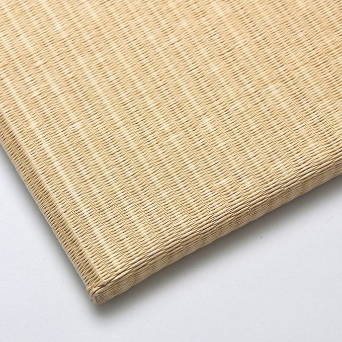 Seiryu WHITE BROWN Japandi Tatami Mat Closeup