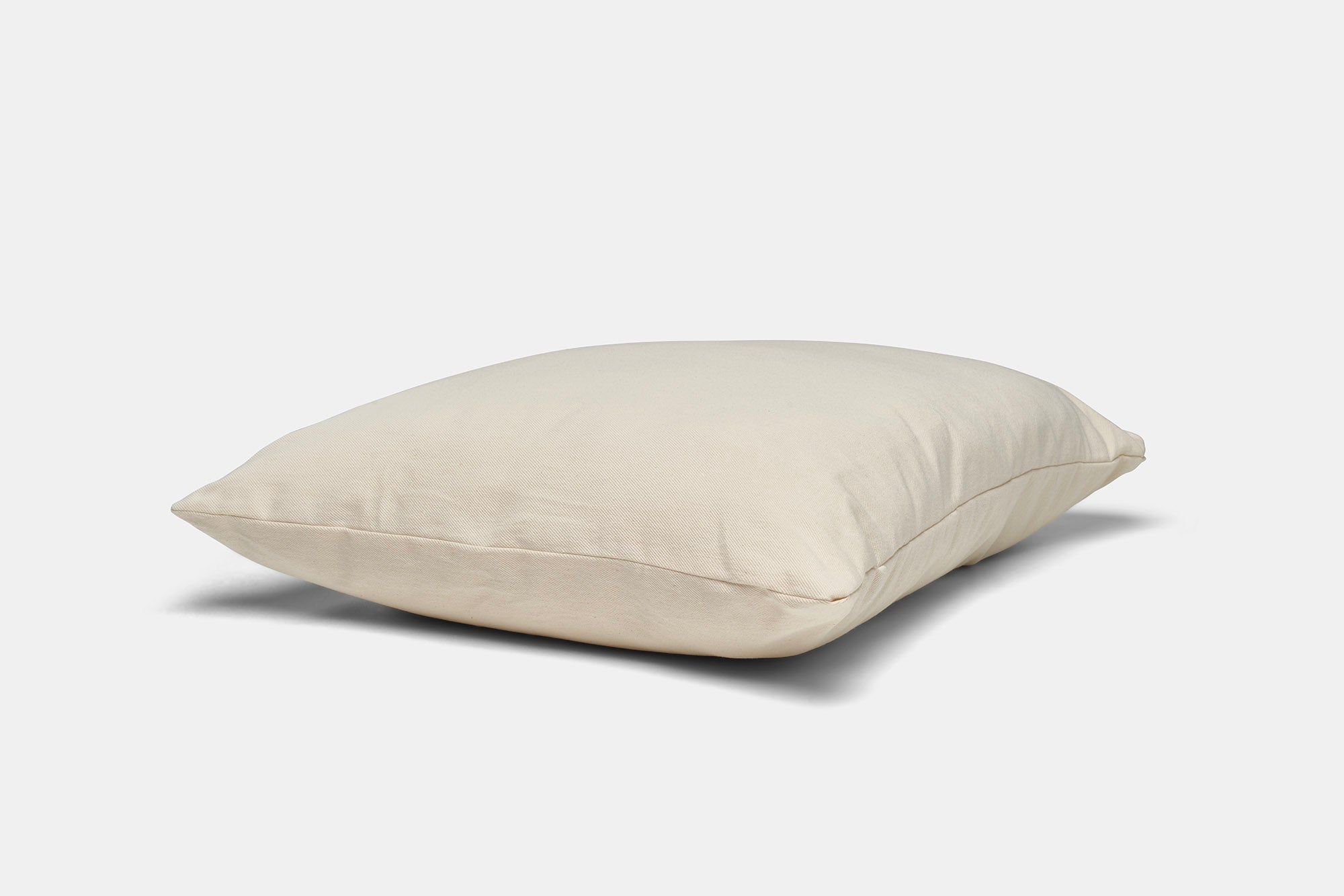 American Blossom Linens adjustable wool-filled pillow with a natural organic cotton twill cover