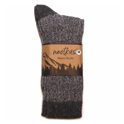 Soft alpaca wool knit socks in neutral color