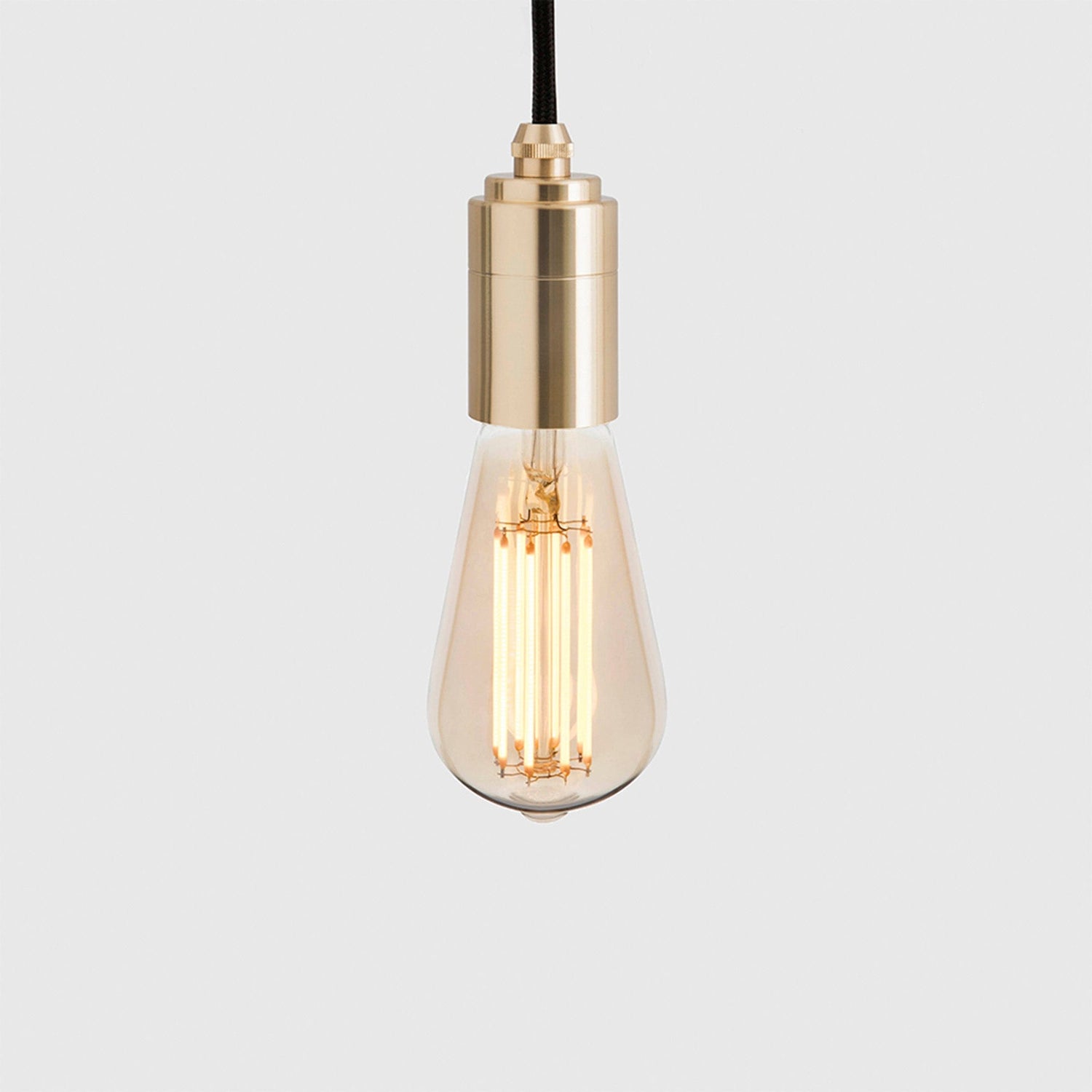 Squirrel Cage Plug-In Pendant in Brass