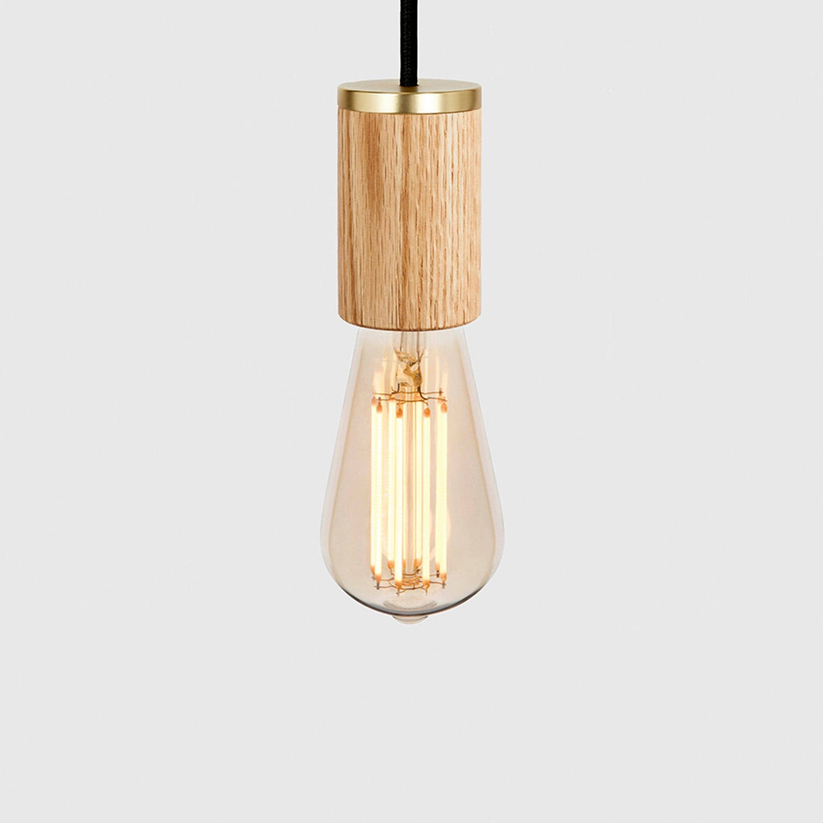 Squirrel Cage Pendant Light in Oak