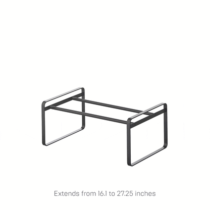 Stackable Shoe Rack (7&quot; H)  - Steel Expanded Black