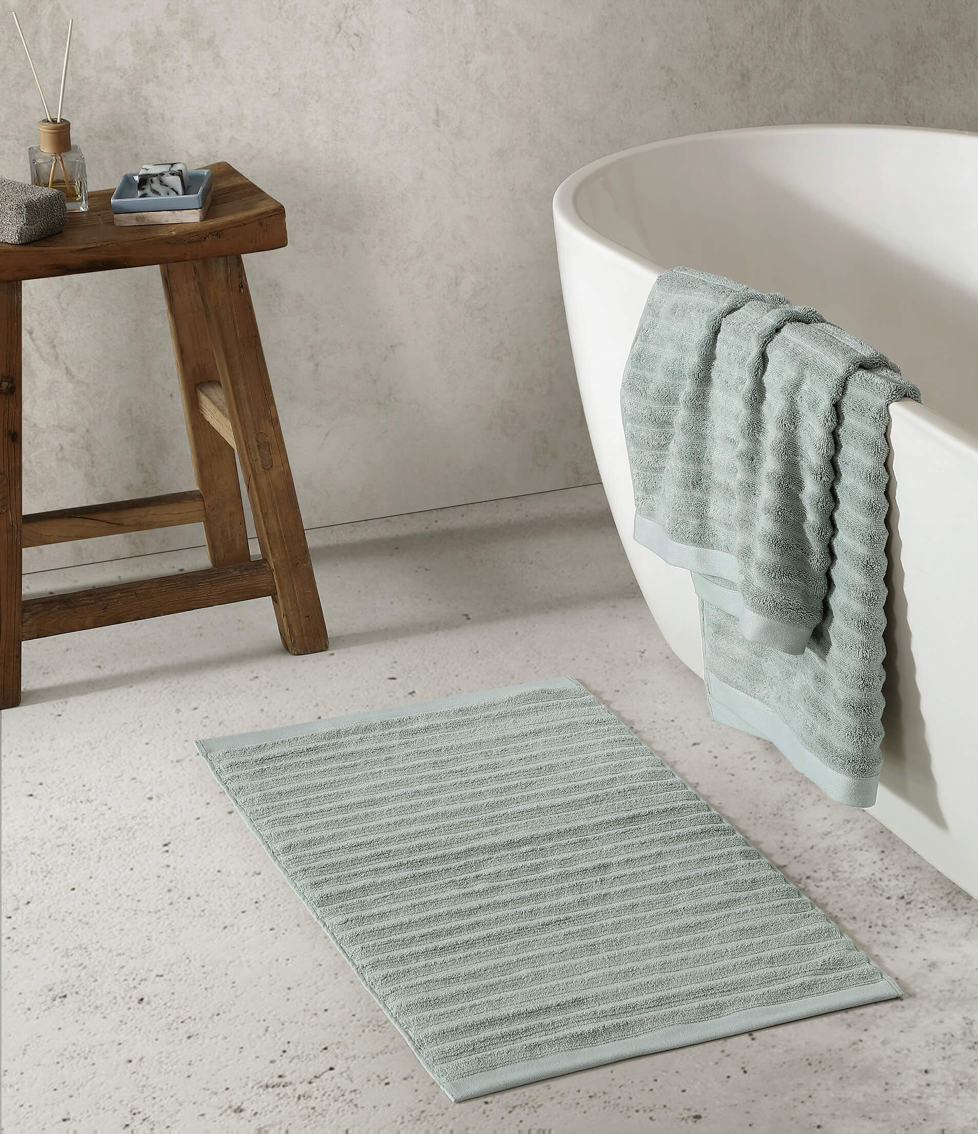Turkish Cotton Rib Bath Mat | Last Chance