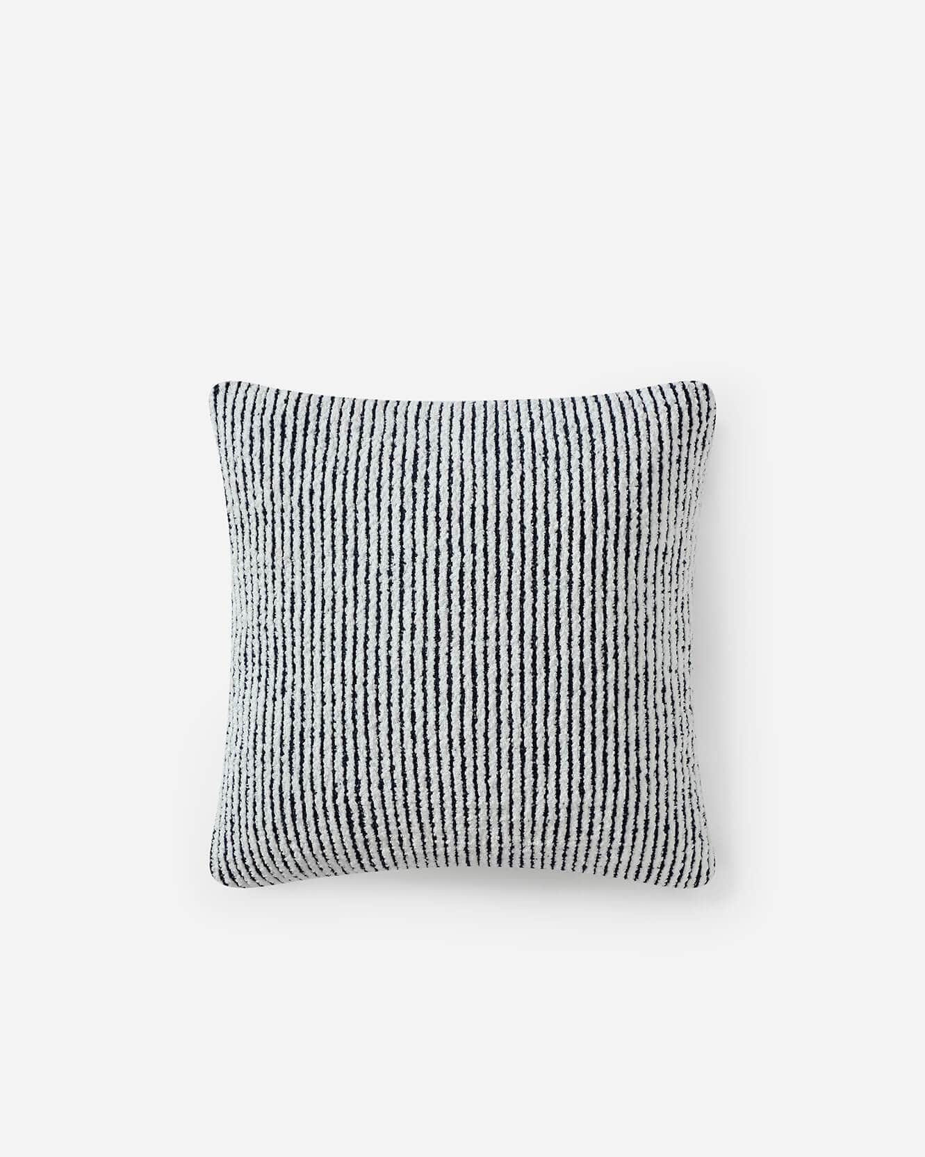 Two-Tone Ribbed Throw Pillow