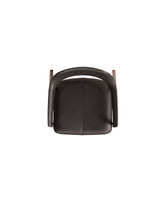 TEN Armchair Upholstered Back (upholstered seat), Walnut Natural Above view with seam
