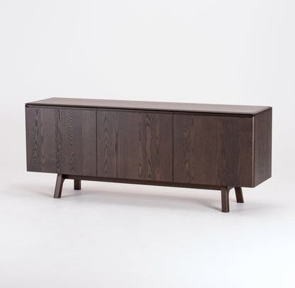 TEN storage cabinet by CondeHouse, walnut finish, angled front view