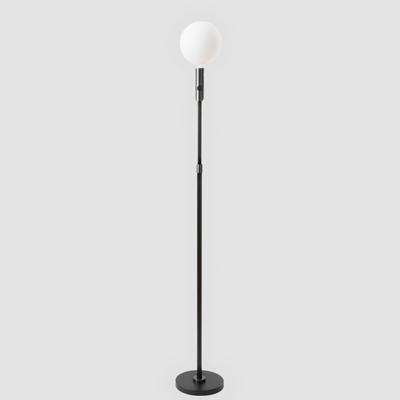 Poise Adjustable Floor Lamp in Graphite + Sphere V