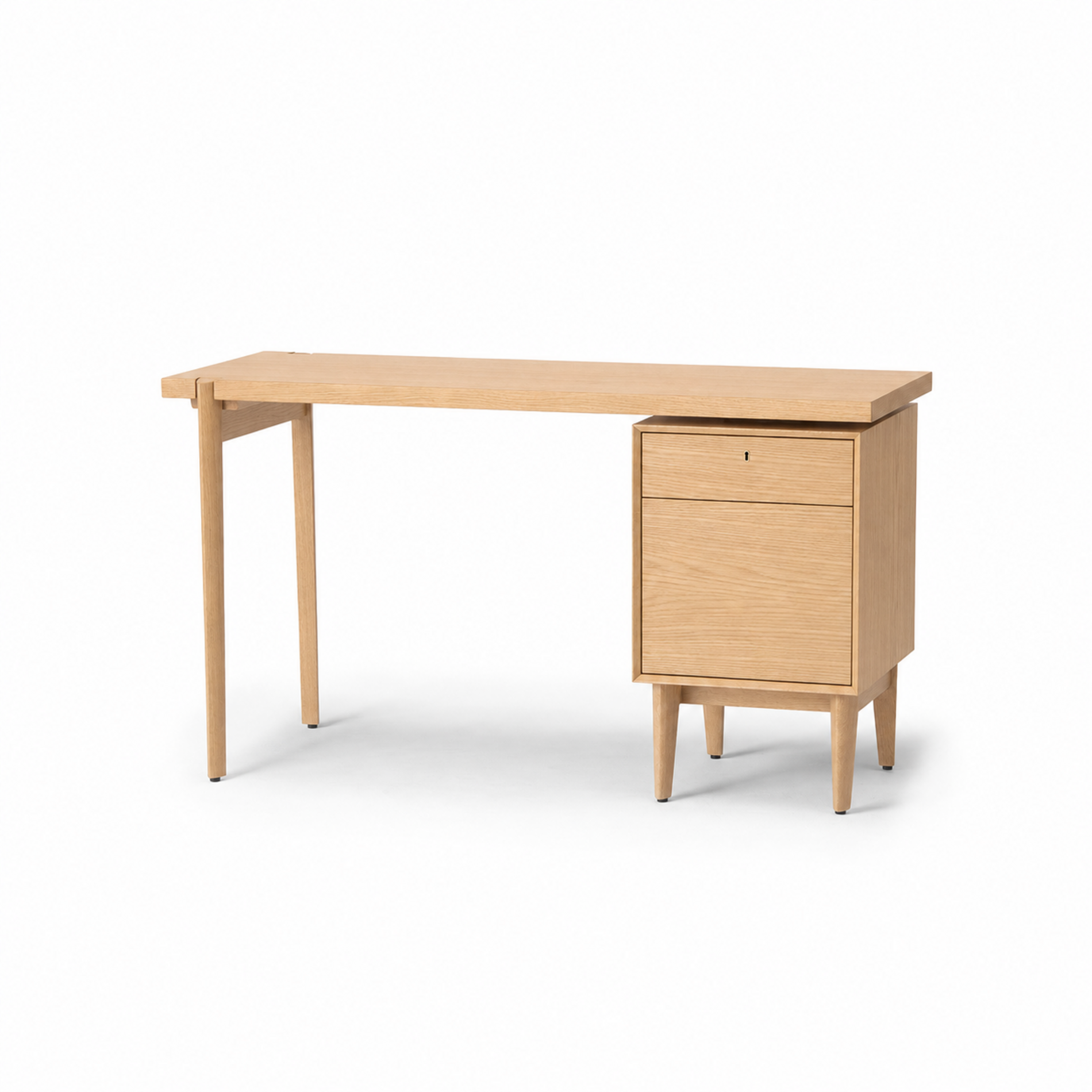 Rotating Writing Desk with Drawer | Flexible Japandi Home Office