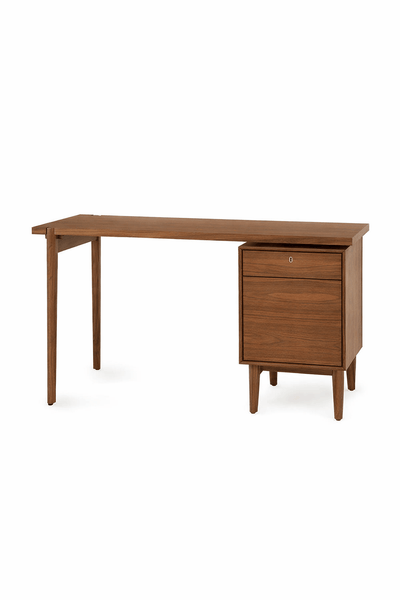 WING Desk in Japanese Oak Medium Brown, AI rendering of wood type and finish