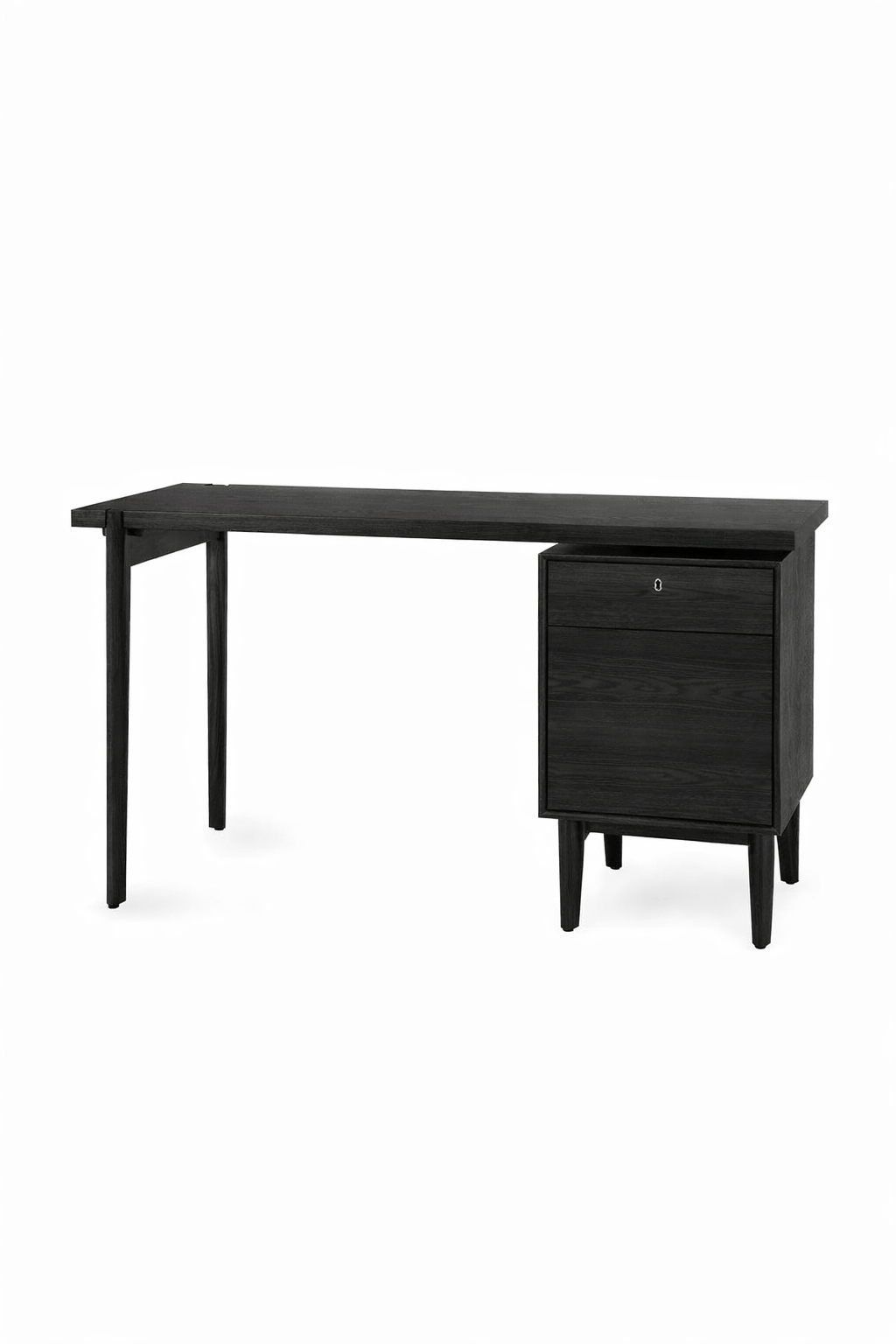 WING Desk by CondeHouse in Japanese Oak Black, AI rendering of wood type and finish