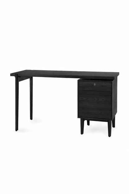 WING Desk by CondeHouse in Japanese Oak Black, AI rendering of wood type and finish