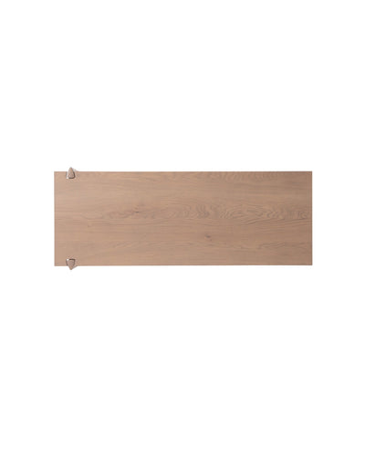 WING Desk by CondeHouse in Japanese Oak Gray Wash Above View