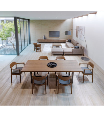 WING Table show in living space with WING Armchairs