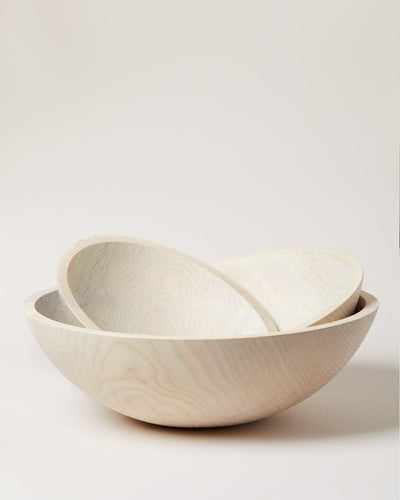 Crafted Wooden Bowls - White by FarmHouse Pottery in a timeless Japandi-inspired home
