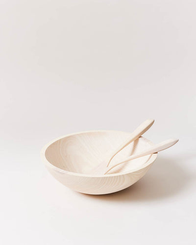 Crafted Wooden Bowls - White