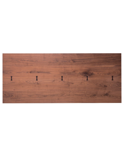Walnut tabletop grain detail on HAKAMA Table