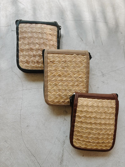 Rattan & Canvas Compact Eco Tote Bag