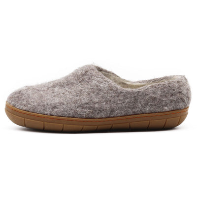 Women’s wool house shoes with rubber sole