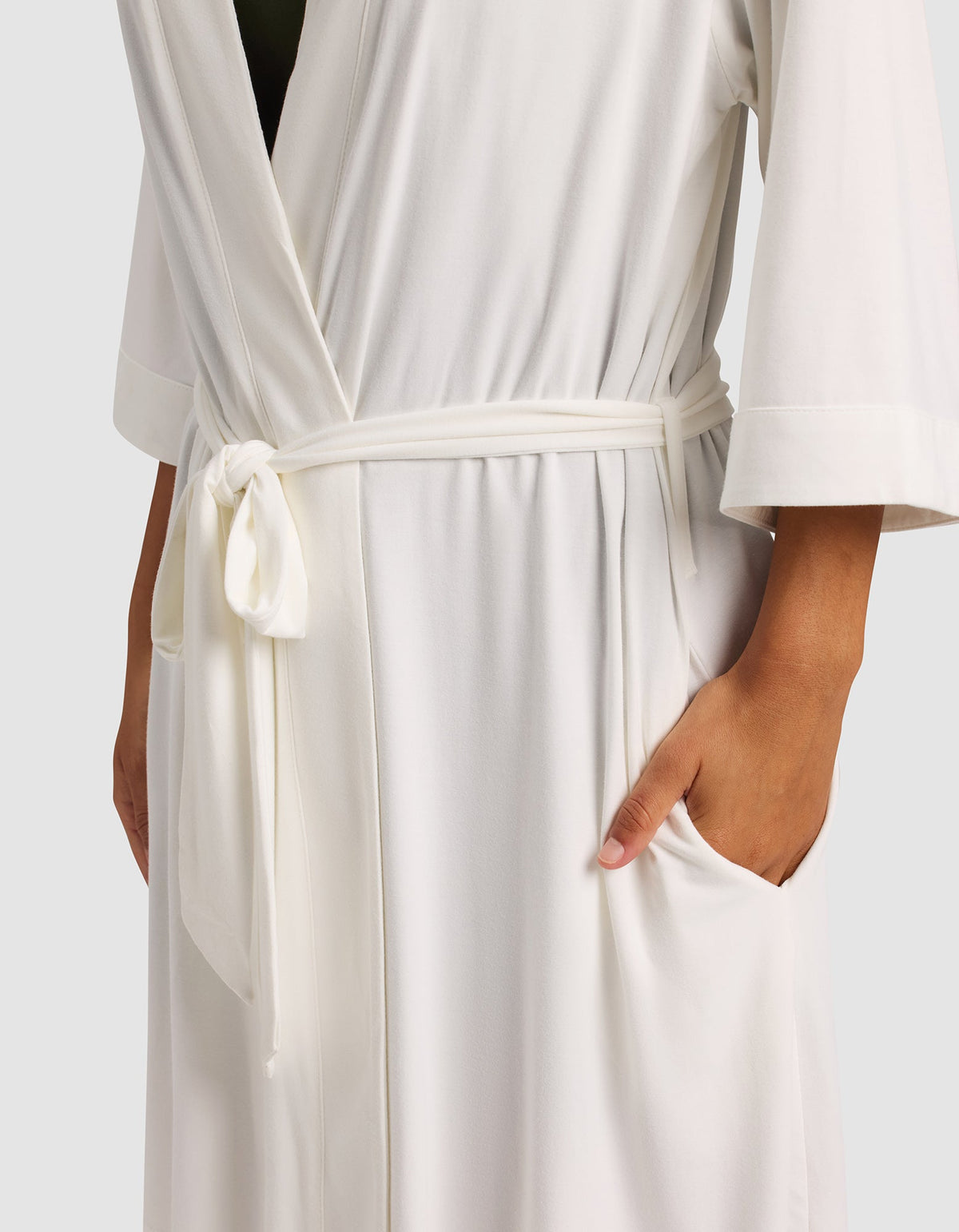 Women's Bamboo Stretch-Knit Kimono Robe