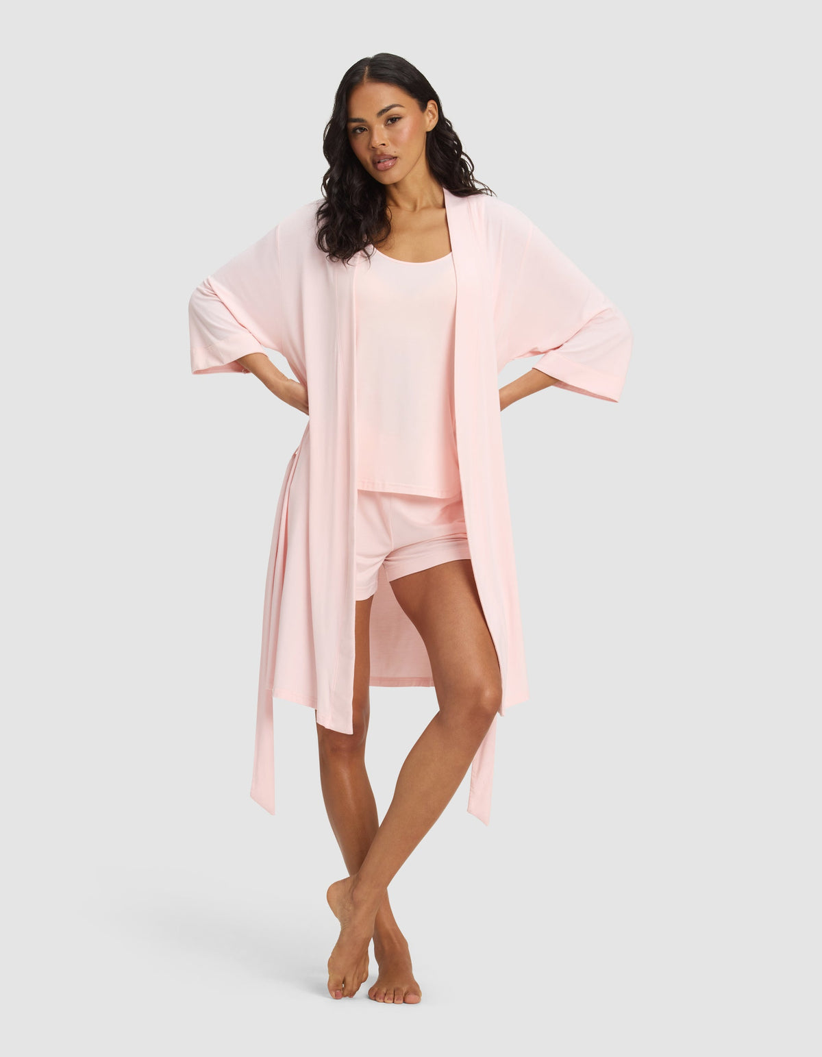 Women's Bamboo Stretch-Knit Kimono Robe