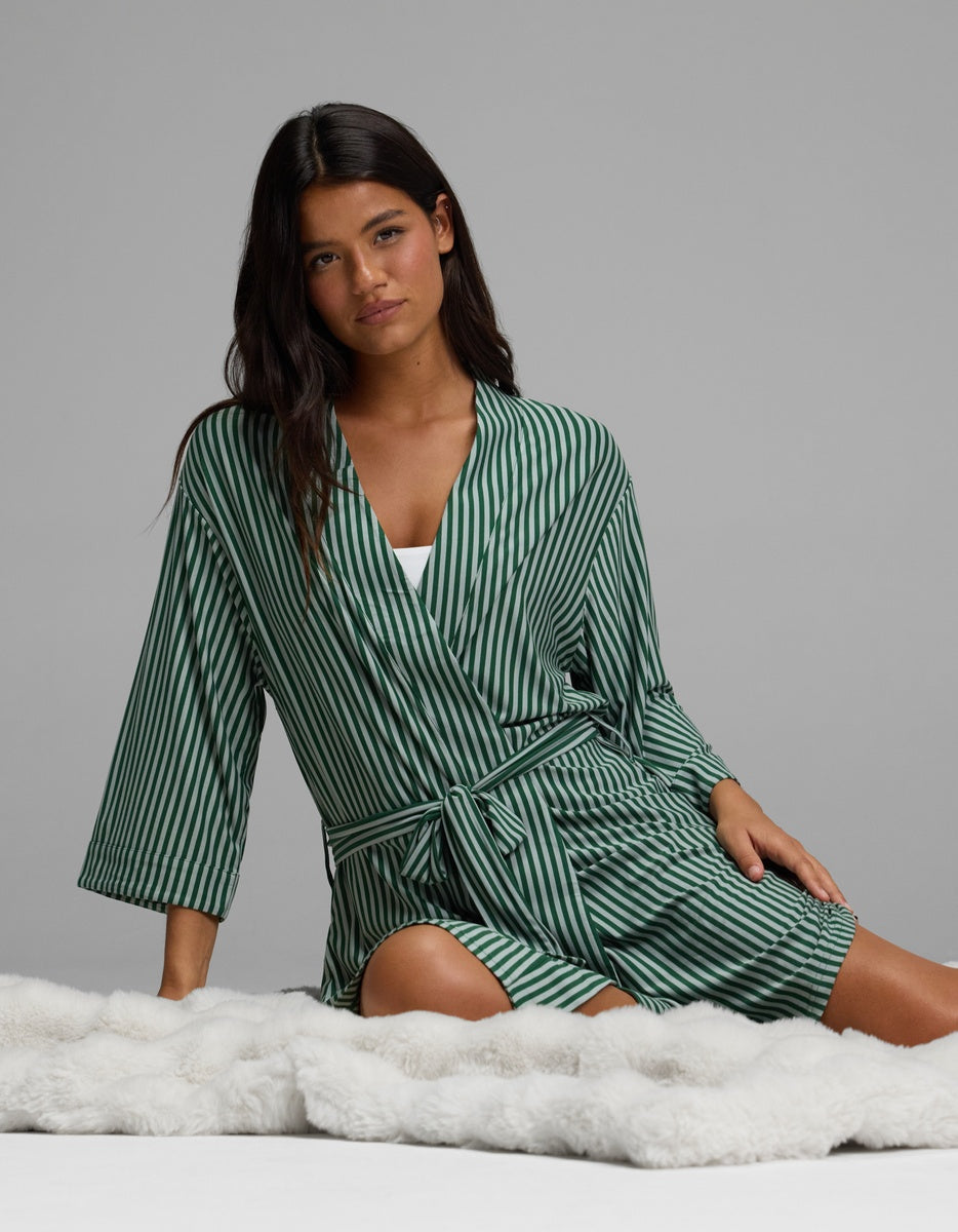 Women's Bamboo Stretch-Knit Kimono Robe