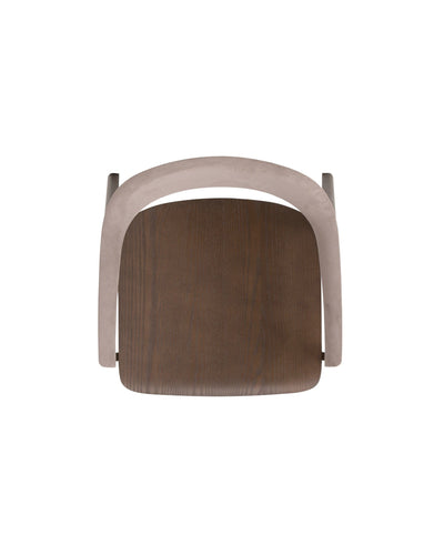 TEN Armchair Upholstered Back (Wooden Seat)