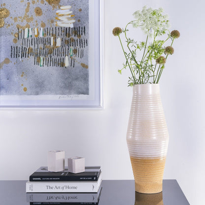 Greece Tall Vase with flowers