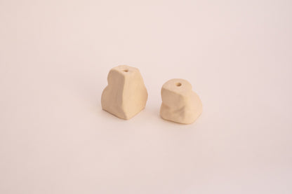 Monolith Candle Holders in Cream