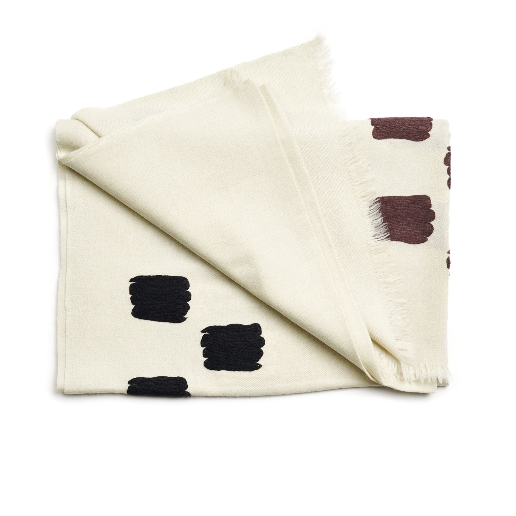 Dahlia Hand Embroidered Hand Woven Scarf