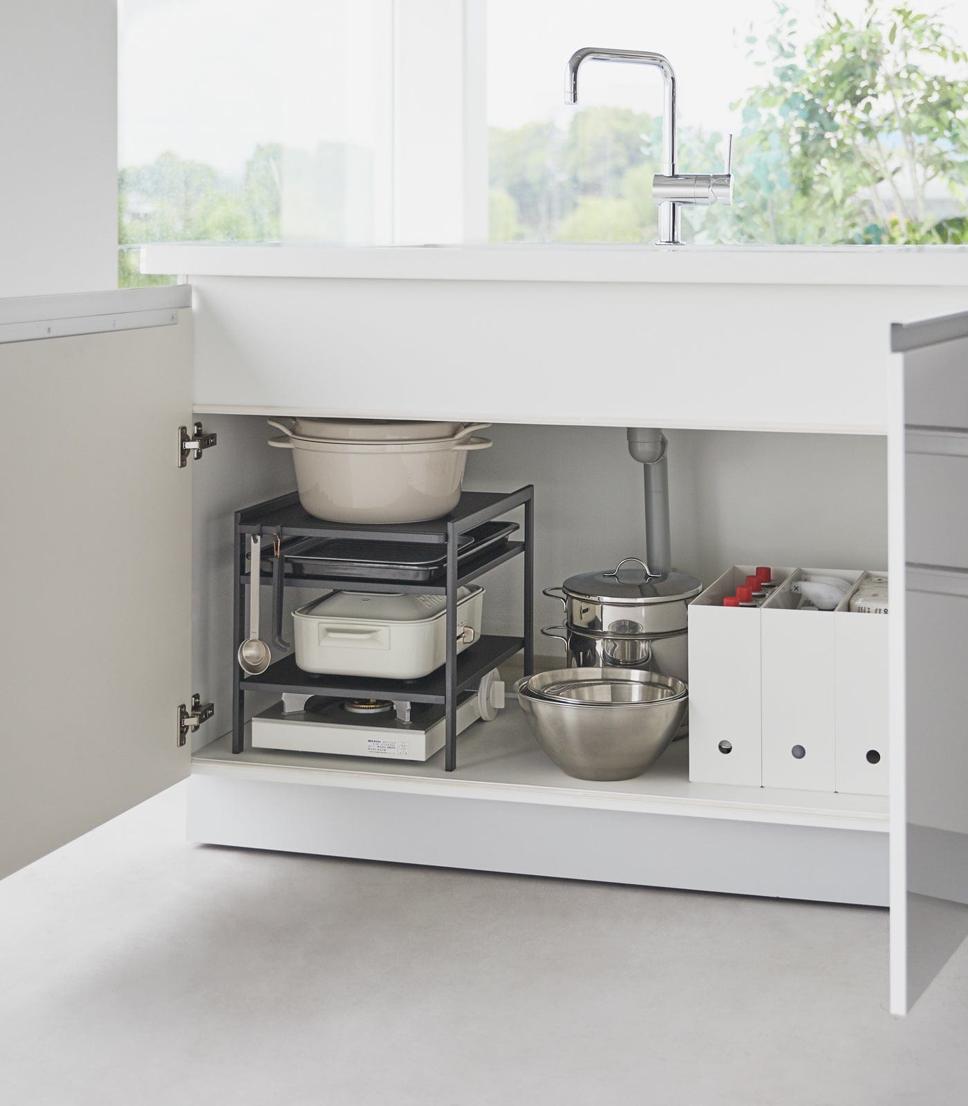 Three-Tier Cabinet Storage Rack (14&quot; H)  - Steel