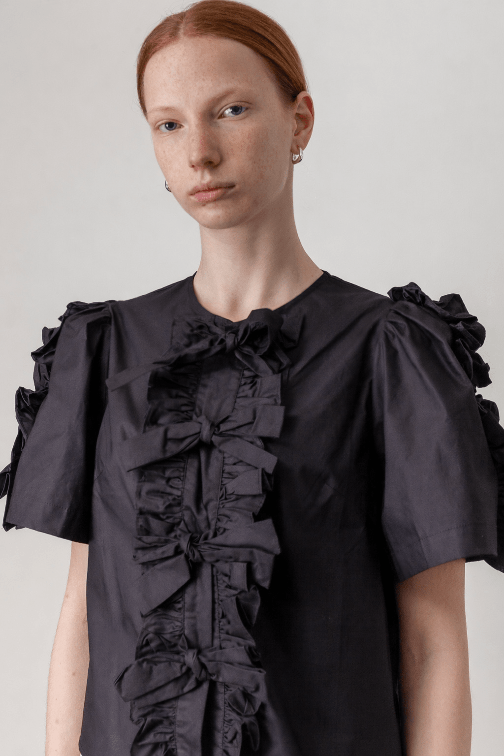 Asta Top in Black Poplin